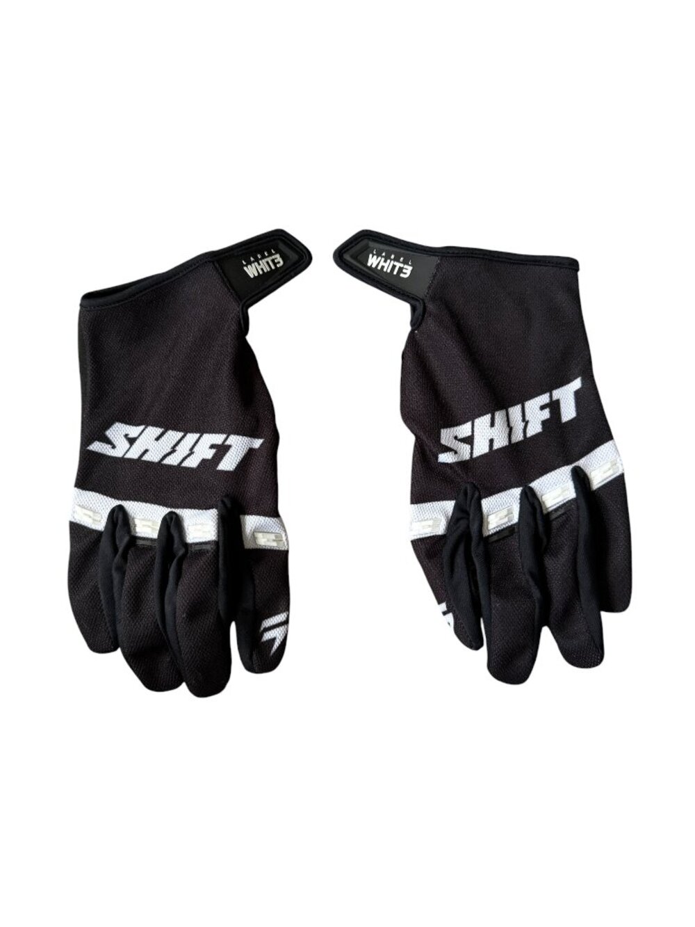 Shift motorcycle riding gloves black and white size XL